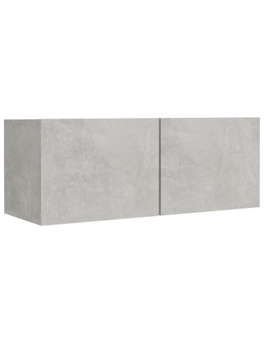 Set Mobili Porta TV 8pz Grigio Cemento in Legno Multistrato