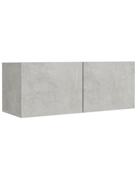 Set Mobili Porta TV 8pz Grigio Cemento in Legno Multistrato