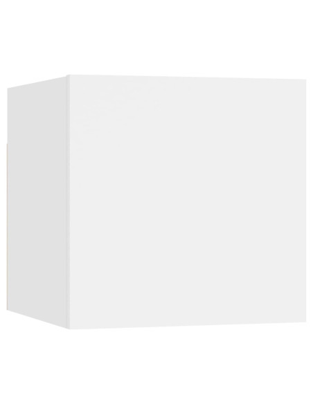 Set Mobili Porta TV 7 pz Bianco in Legno Multistrato