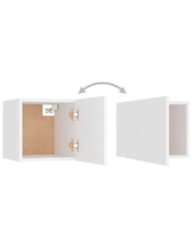 Set Mobili Porta TV 8 pz Bianco in Legno Multistrato