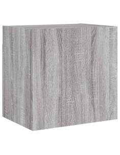 Mobili TV a Muro 5pz Grigio Sonoma in Legno Multistrato 2