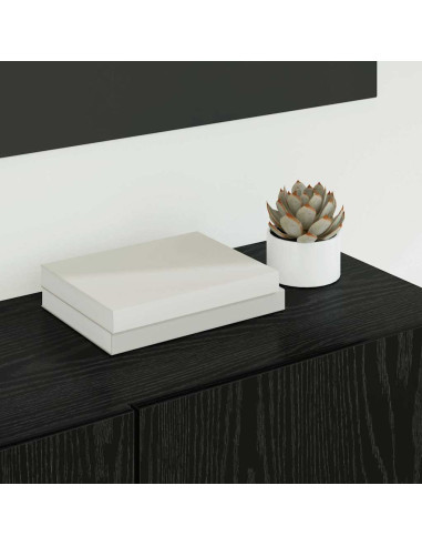 Mobile TV 4 pcs Rovere Nero Legno multistrato