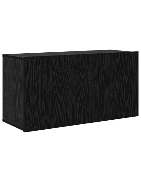 Mobile TV 4 pcs Rovere Nero Legno multistrato