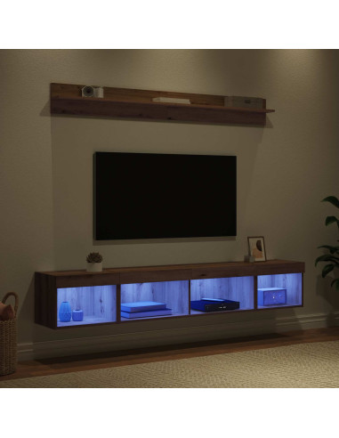 Set di Mobiletto da TV a Parete 5 pcs Rovere artigianale