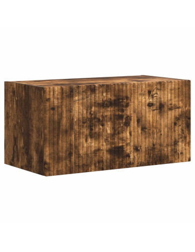 Set di Mobiletto da TV a Parete 4 pcs Rovere fumé