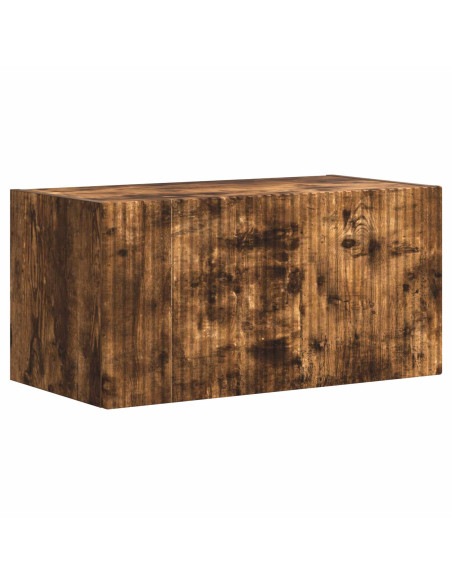 Set di Mobiletto da TV a Parete 4 pcs Rovere fumé