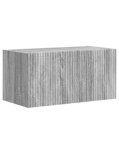 Set di Mobiletto da TV a Parete 4 pcs Grigio Sonoma