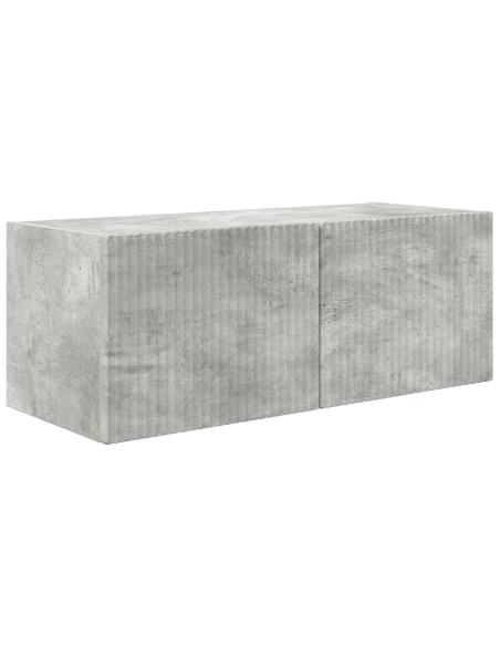 Set di Mobiletto da TV a Parete 4 pcs Grigio cemento