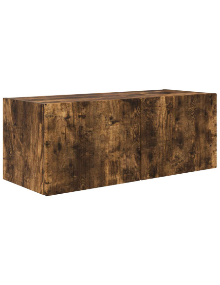 Set di Mobiletto da TV a Parete 4 pcs Rovere fumé