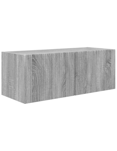 Set di Mobiletto da TV a Parete 4 pcs Grigio Sonoma