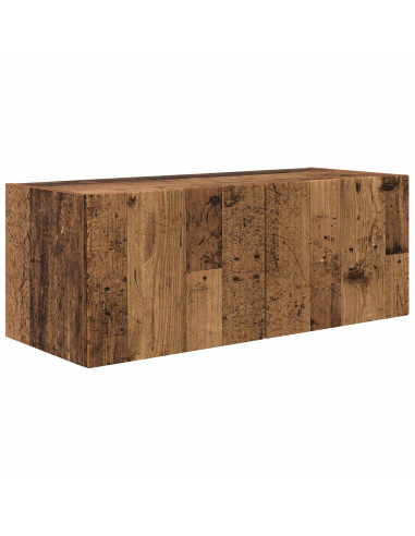 Set di Mobiletto da TV a Parete 4 pcs Legno vecchio