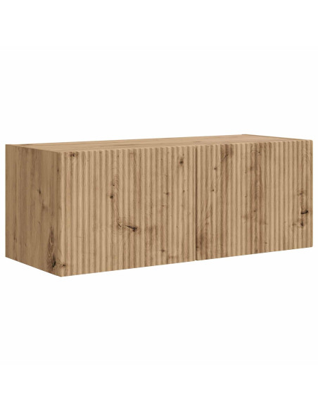 Set di Mobiletto da TV a Parete 4 pcs Rovere artigianale