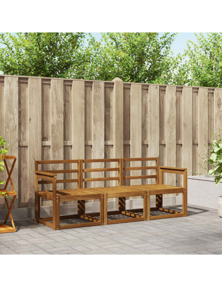 Set di divani 3 pcs Naturale Legno di Acacia Massello