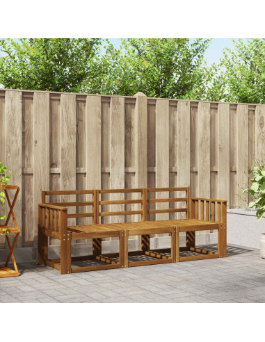 Set di divani 3 pcs Naturale Legno di Acacia Massello