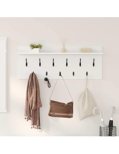 Appendiabiti a muro Bianco 100 x 40 x 12 cm Legno multistrato