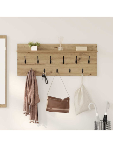 Appendiabiti a muro Rovere artigianale 100 x 40 x 12 cm