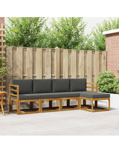 Set di divani 5 pcs Naturale e Antracite