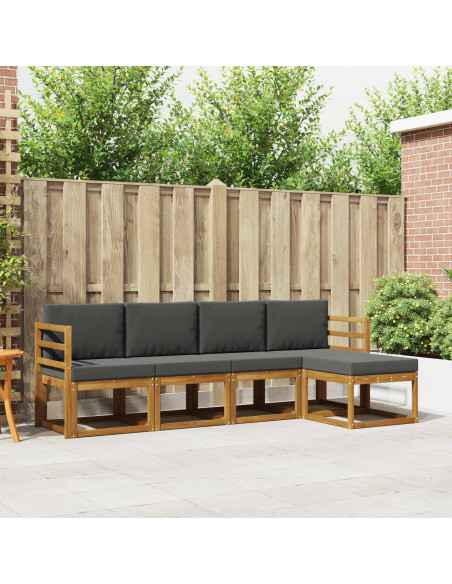 Set di divani 5 pcs Naturale e Antracite