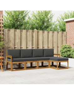 Set di divani 5 pcs Naturale e Antracite