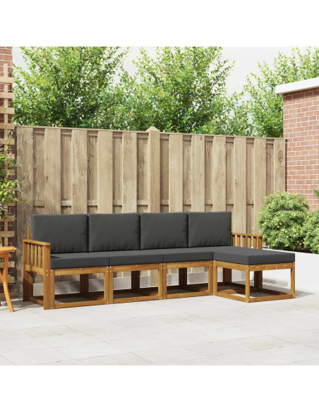 Set di divani 5 pcs Naturale e Antracite