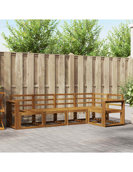 Set di divani 5 pcs Naturale Legno di Acacia Massello