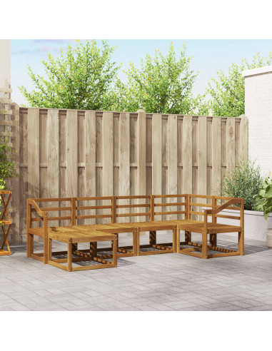 Set di divani 6 pcs Naturale Legno di Acacia Massello