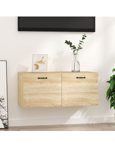 Mobile a Parete Rovere Sonoma 80x36,5x35 cm Legno Multistrato