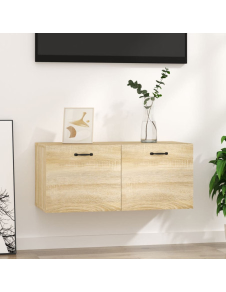 Mobile a Parete Rovere Sonoma 80x36,5x35 cm Legno Multistrato