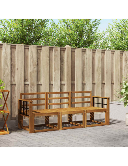 Set di divani da esterno 3 pcs Naturale