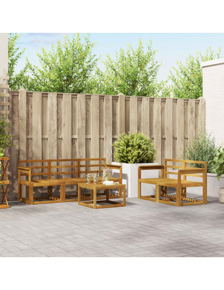 Set di divani da esterno 6 pcs Naturale