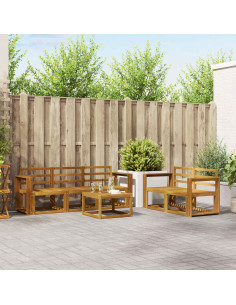 Set di divani da esterno 6 pcs Naturale