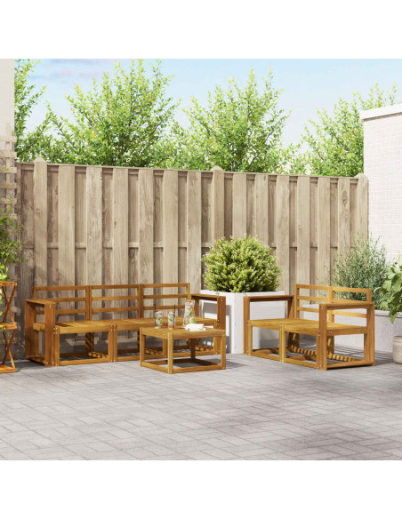 Set di divani da esterno 6 pcs Naturale