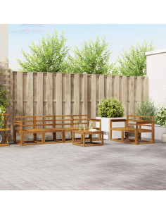 Set di divani da esterno 7 pcs Naturale