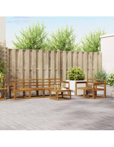 Set di divani da esterno 7 pcs Naturale