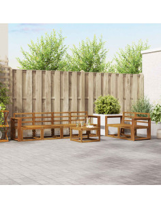 Set di divani da esterno 7 pcs Naturale