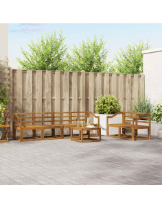 Set di divani da esterno 7 pcs Naturale