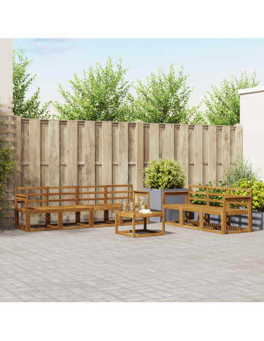 Set di divani da esterno 8 pcs Naturale