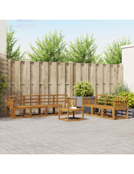 Set di divani da esterno 8 pcs Naturale