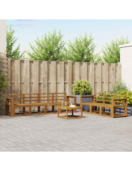 Set di divani da esterno 8 pcs Naturale