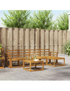 Set di divani da esterno 6 pcs Naturale