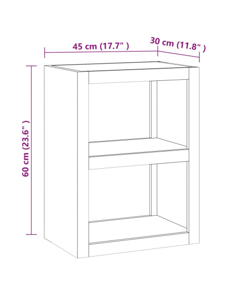 Tavolino 45x30x60 cm in Legno Massello di Teak