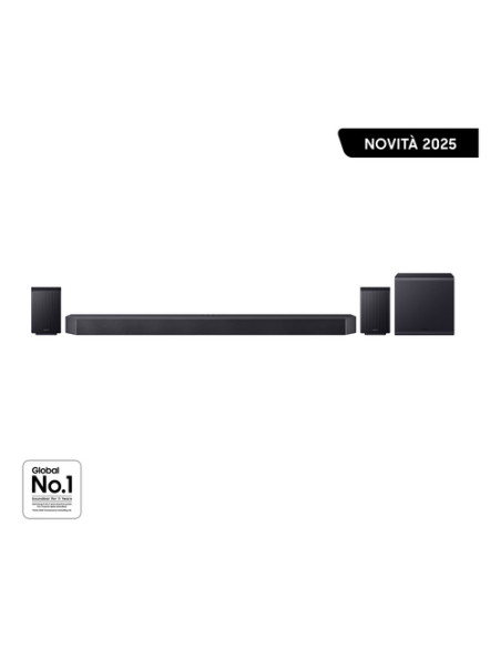Samsung Soundbar HW-Q990F/ZF, Audio 11.1.4 canali, Wireless Dolby Atmos, 2025