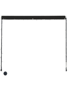 Tenda da Sole Retrattile con LED 100x150 cm Antracite