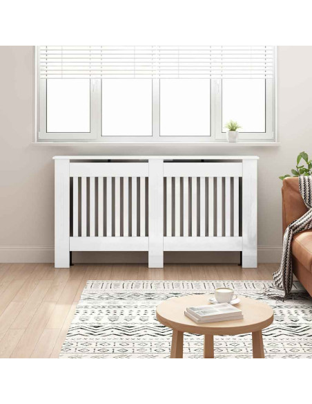 Copertura per radiatori Bianco Lucido 152 x 19 x 81,5 cm