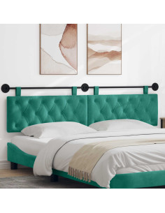 Testata appesa Turchese 210 x 55 x 7 cm Velluto