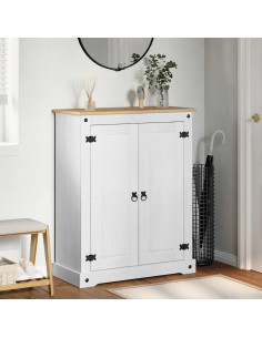 Mobile per scarpe Bianco 86 x 38.5 x 1080 cm Pino massello