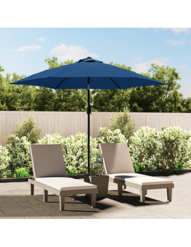 Ombrellone da Esterni con Palo in Metallo 300 cm Azzurro