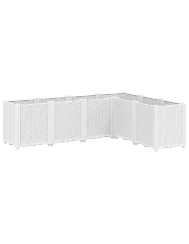 Fioriera da Giardino Bianca 160x120x53 cm in PP