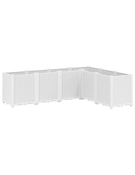 Fioriera da Giardino Bianca 160x120x53 cm in PP