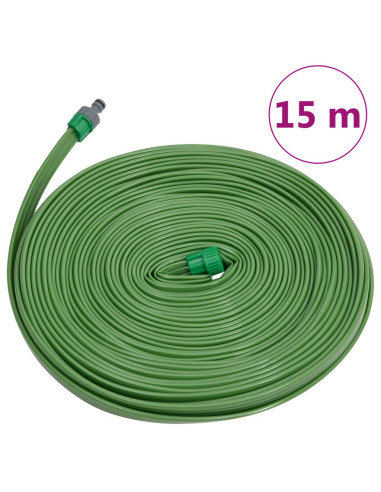 Tubo di Irrigazione 3 Tubi Verde 15 m PVC